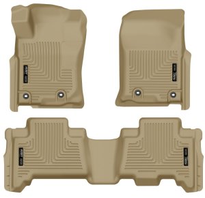 Toyota 4Runner Floor Liners - Front + Rear - Husky Liners - WeatherBeater - Tan - 2013